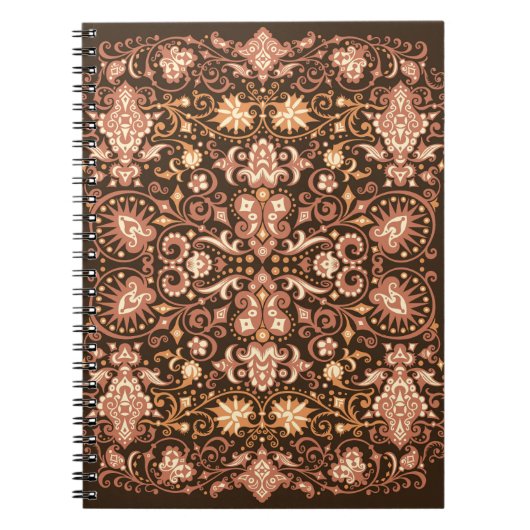 デジタルアート抽象芸術パターン。抽象芸術ブルー画像 ノートブック (正面)
