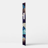 デジタルアート抽象芸術パターン。抽象芸術ブルー画像 Case-Mate iPhoneケース (裏面 / 右)