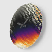 デジタルアート水平抽象芸術 ラージ壁時計 (傾斜)