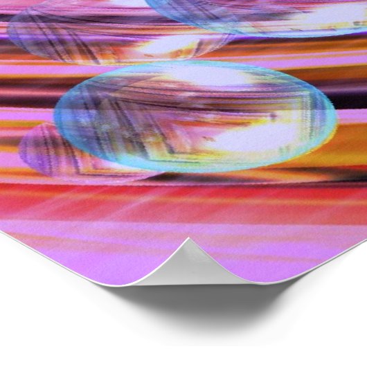 デジタルアート絵画抽象芸術の壁ポスタープリント ポスター (角)