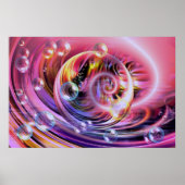 デジタルアート絵画抽象芸術の壁ポスタープリント ポスター (正面)