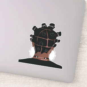 デジタルアート黒人女性のヘアアート シール