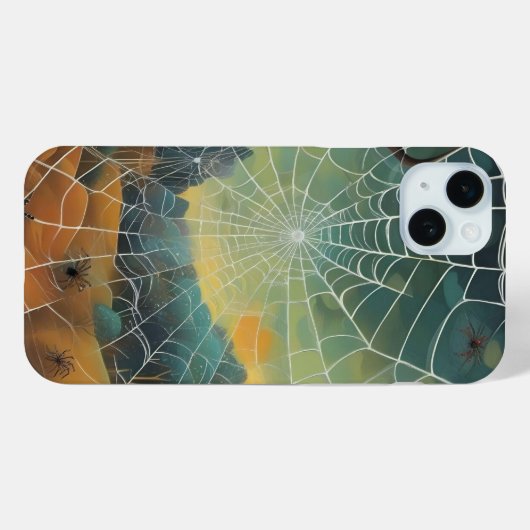 デジタルアート、クモの巣、クモ Case-Mate iPhoneケース (裏面 (横))