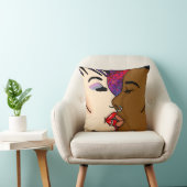 デジタルアート |ロマンチックなキス クッション (椅子)