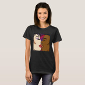 デジタルアート |ロマンチックなキス Tシャツ (正面フル)