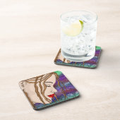 デジタルアート |悲しいレディ深い考えin  コースター (右側)