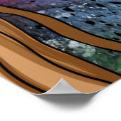 デジタルアート |悲しいレディ深い考えin ポスター (角)