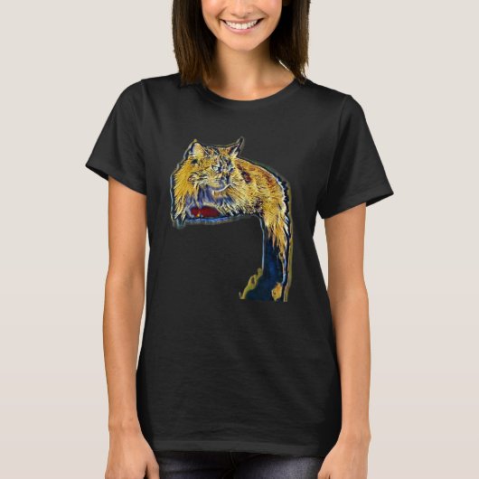 デジタルアート 猫の抽象画 18 Tシャツ (正面)