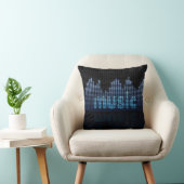 デジタルイコライザ音楽波壁 クッション (椅子)