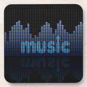 デジタルイコライザ音楽波壁 コースター (正面)