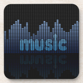 デジタルイコライザ音楽波壁 コースター