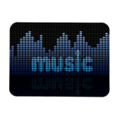 デジタルイコライザ音楽波壁 マグネット (横)