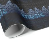 デジタルイコライザ音楽波壁 ラッピングペーパー (ロールコーナー)