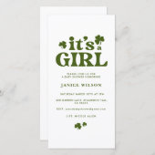 デジタルイベントその女の子セントパトリックの日ベビー 案内状 (正面/裏面)