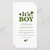 デジタルイベントIts a Boy St. Patrick's Dayベビー 案内状 (正面/裏面)