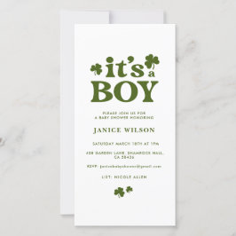 デジタルイベントIts a Boy St. Patrick's Dayベビー 案内状
