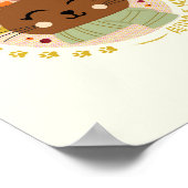 デジタルイラストのベビー部屋飾り プリント可能 ポスター (角)