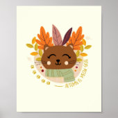 デジタルイラストのベビー部屋飾り プリント可能 ポスター (正面)