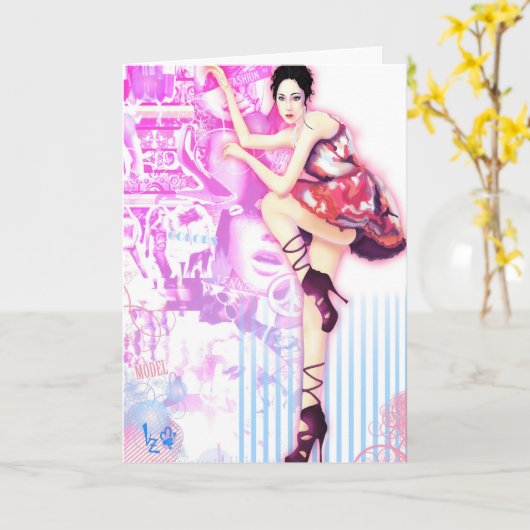 デジタルイラストレーションは"流行の中国- Princ --をインスパイア カード (黄色い花)