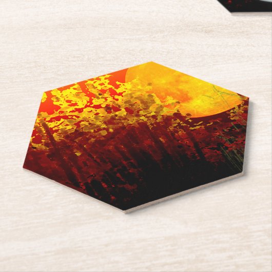 デジタルイルミネーション竹月絵 ペーパーコースター (アングル)