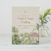 デジタルインディアンへの招待と結婚ヒンズー教のカード 招待状 (スタンド正面)