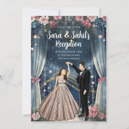 デジタルインディアンウェディングレセプション招待状 招待状