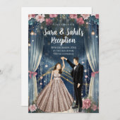 デジタルインディアンウェディングレセプション招待状 招待状 (正面/裏面)