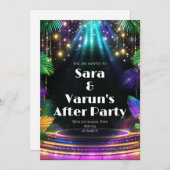 デジタルインディアンカクテルパーティの招待状インディアン 招待状 (正面/裏面)