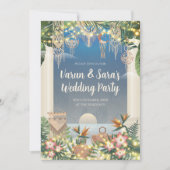 デジタルインディアンカクテルパーティの招待状インディアン 招待状 (正面)