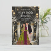 デジタルインディアン披露宴招待状インディアンウェディング 招待状 (スタンド正面)