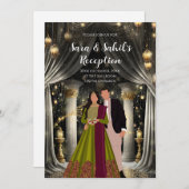 デジタルインディアン披露宴招待状インディアンウェディング 招待状 (正面/裏面)