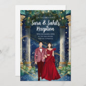 デジタルインディアン披露宴招待状サンゲ 招待状 (正面/裏面)