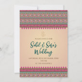 デジタルインディアン結婚のカードとヒンズー教招待状 招待状 (正面)