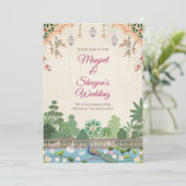 デジタルインディアン結婚のカードインディアン結婚式の招待 招待状 (スタンド正面)