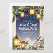 デジタルインディアン結婚の若者パーティー招待状 招待状 (正面/裏面)