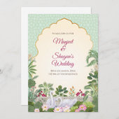 デジタルインディアン結婚式招待状ヒンドー結婚ズ 招待状 (正面/裏面)