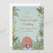 デジタルインディアン結婚式招待状&ヒンズー招待状 招待状 (正面/裏面)