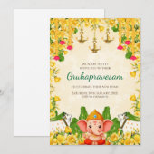 デジタルインドの新築祝い招待状（タミル語） 招待状 (正面/裏面)