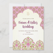 デジタルインドの結婚式の招待状 & インドの招待状 招待状 (正面)