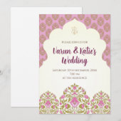 デジタルインドの結婚式の招待状 & インドの招待状 招待状 (正面/裏面)