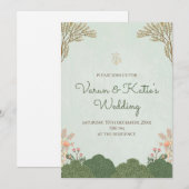 デジタルインドの結婚式の招待状 & ヒンズー教の招待状 招待状 (正面/裏面)