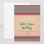 デジタルインドの結婚式の招待状 & ヒンズー教の招待状 招待状 (正面/裏面)