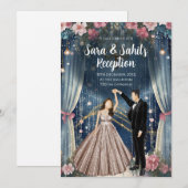 デジタルインドの結婚式場 招待状 (正面/裏面)