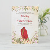 デジタルインドの結婚式招待状 & インドの招待状 招待状 (スタンド正面)