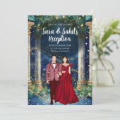 デジタルインドの結婚式招待状 サンギート 招待状 (スタンド正面)