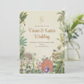 デジタルインドの結婚式招待状（ヒンズー教の結婚式） 招待状 (スタンド正面)