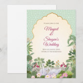 デジタルインドの結婚式招待状　ヒンズー教の結婚式 招待状 (正面/裏面)