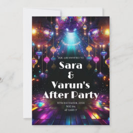 デジタルインドの若者によるパーティーのご招待とウェディング 招待状