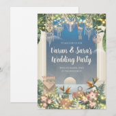 デジタルインドカクテルパーティー招待状インド 招待状 (正面/裏面)