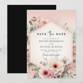 デジタルウィムシーピンク結婚フローラ セーブザデート (正面/裏面)